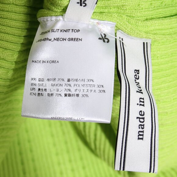 Andersson Bell Jessica Embellished Cutout Neon Cable-Knit Turtleneck Sweater - Picture 15 of 16